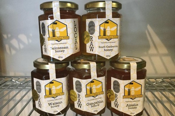 Honey from Canberra Urban Honey at the Capital Region Farmer's Market