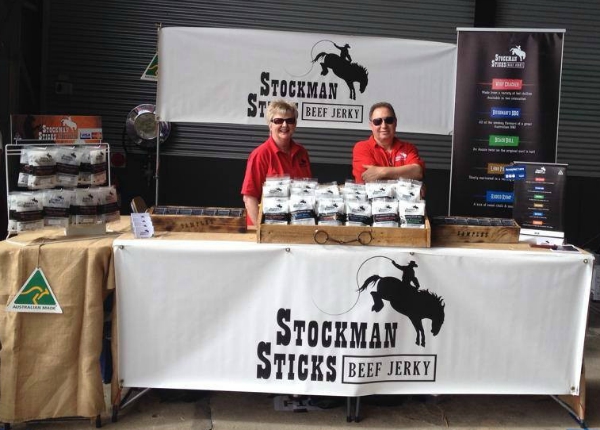 Capital Region Farmers Market Stallholder., Stockman Sticks with their beef jerky